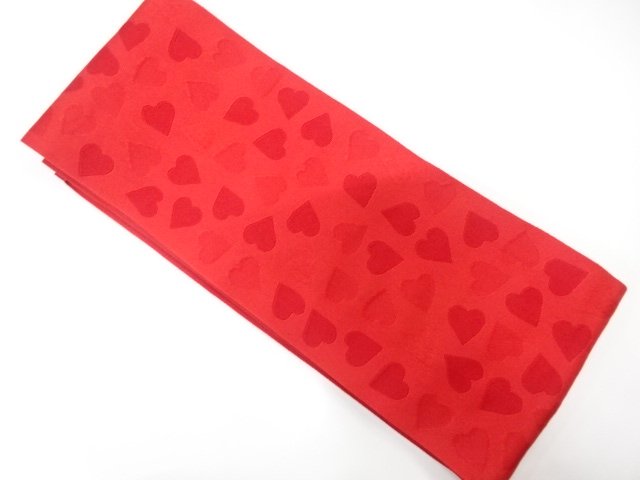JAPANESE KIMONO / YUKATA OBI / WOVEN HEART PATTERN 